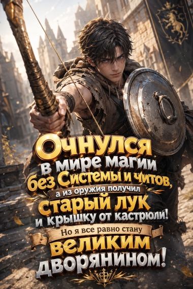 Очнулся в мире магии без Системы и читов, а из оружия получил старый лук и крышку от кастрюли! Но я все равно стану великим дворянином!